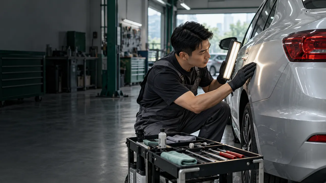 Body Repair & Spray Painting workshop illustration