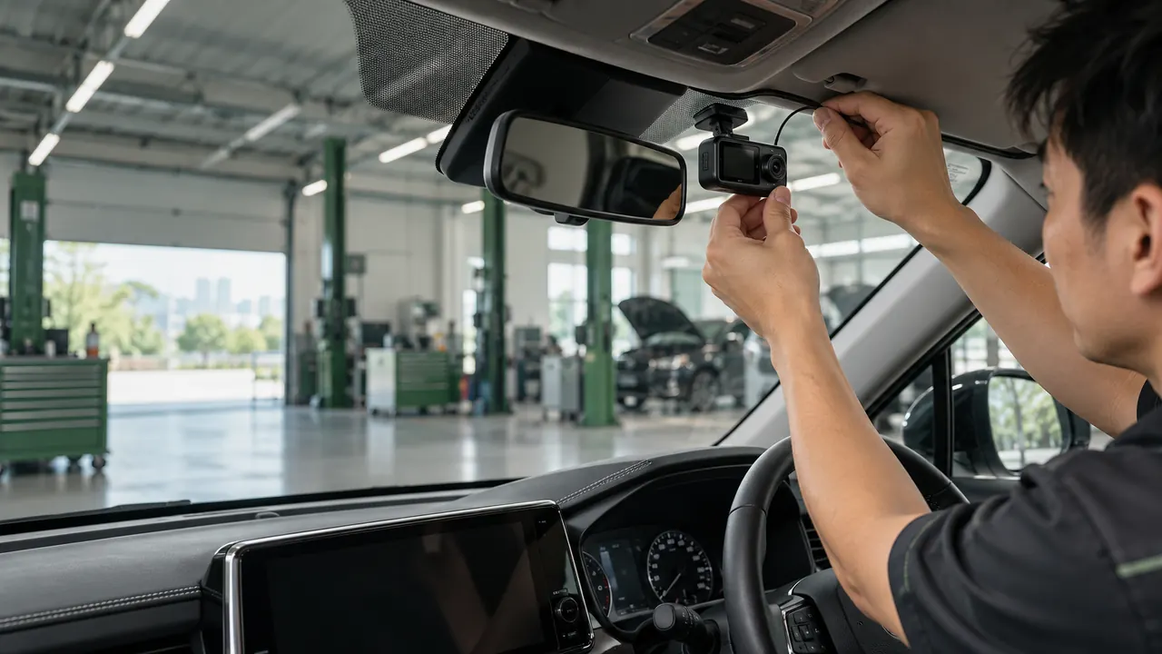 Dashcam Installation workshop illustration